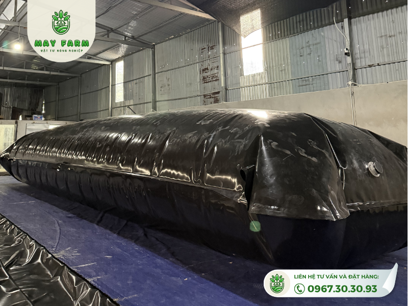 Túi Biogas HDPE được gia công tại khu vực sản xuất Mayfarm